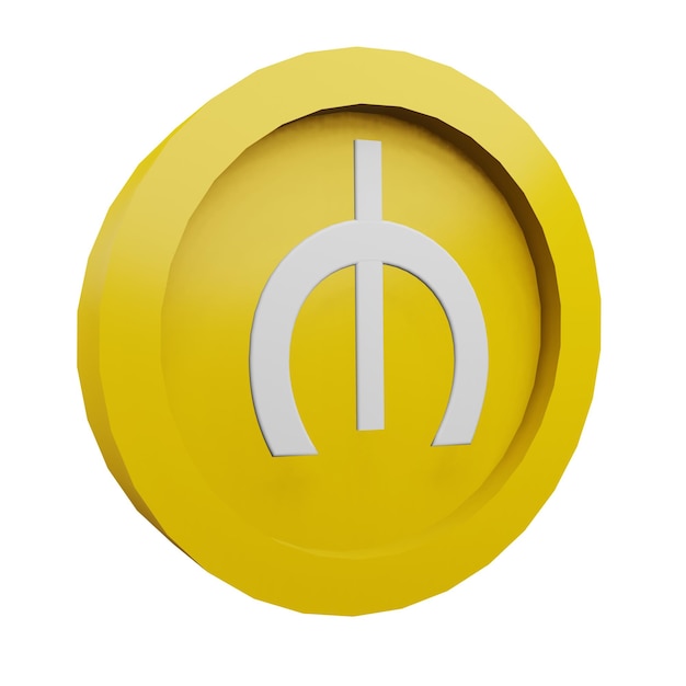 3 마나트 화폐 아이콘의 D 일러스트레이션