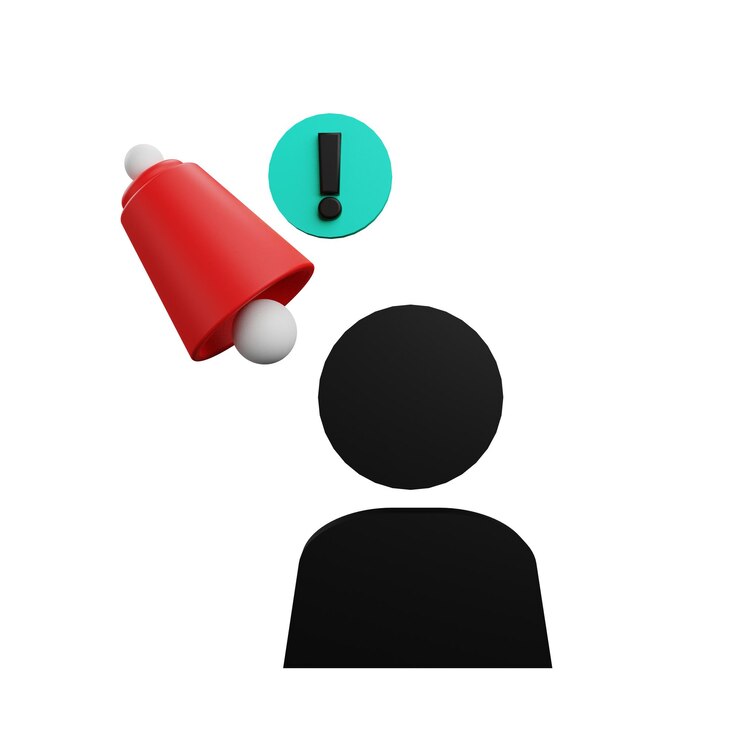 PSD 3 d illustration of bell notification alert icon