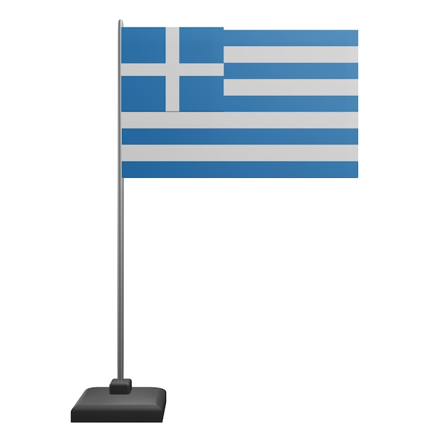 PSD 3 d ギリシャの旗のイラスト