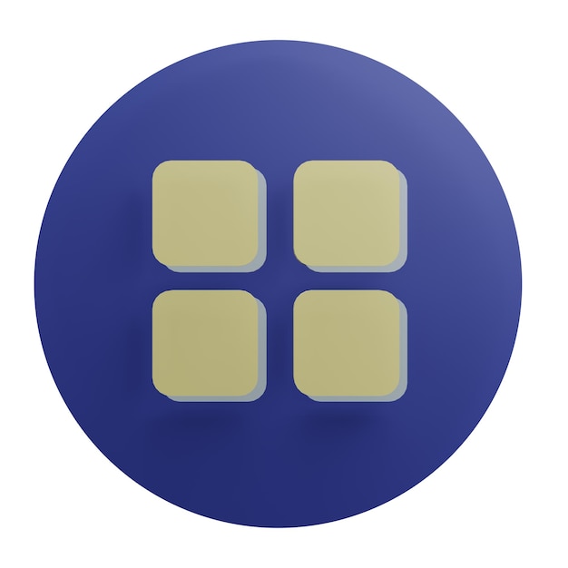 3 D illustration of home uiux icon with transparent background