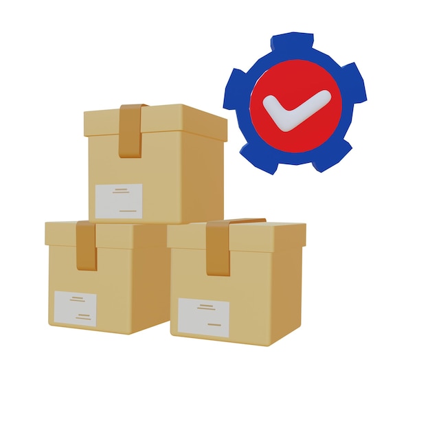 3 D illustration of stock product icon