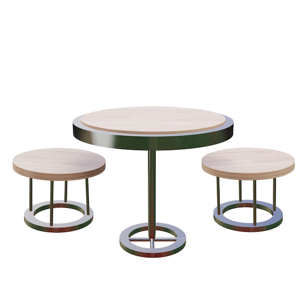 3 D illustration of table set icon