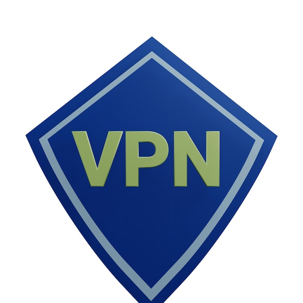 PSD 3d-иллюстрация значка vpn