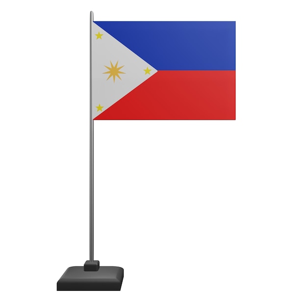 PSD 3 d illustration of philippines flag