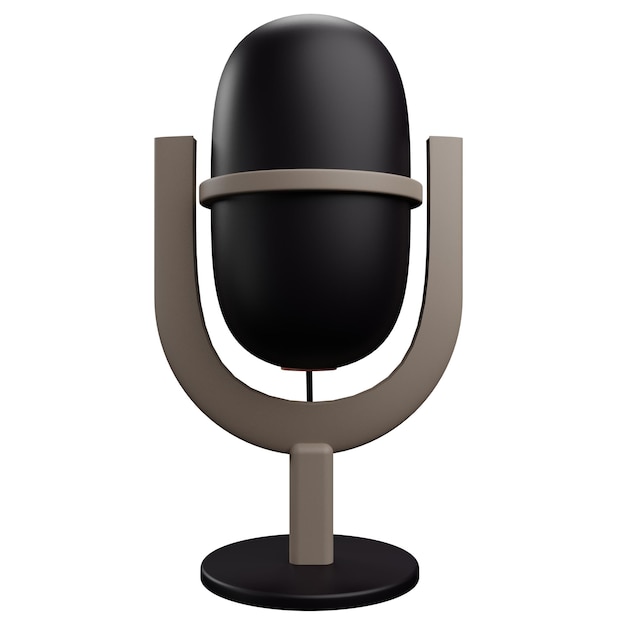 PSD 3 illustrazione d dell'icona del microfono podcast