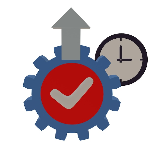 PSD 3 d illustration of productivity icon