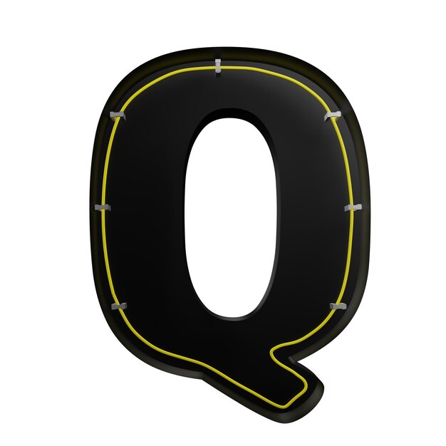 3 d illustration of q alphabet icon