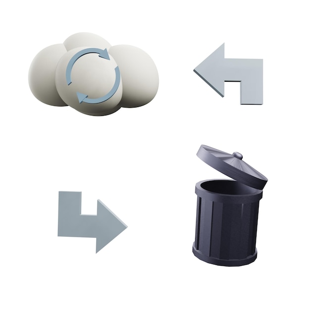 PSD 3 d illustration of recovery icon