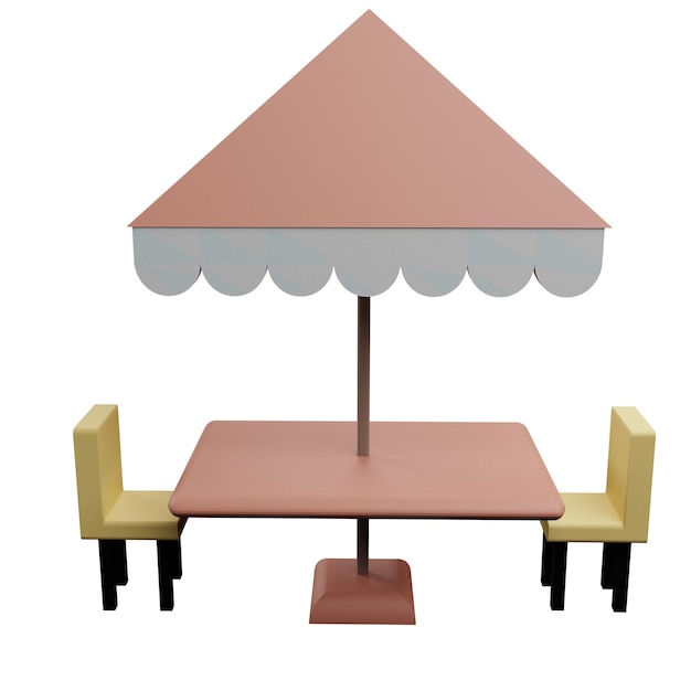 PSD 3 d illustration of restaurant table icon