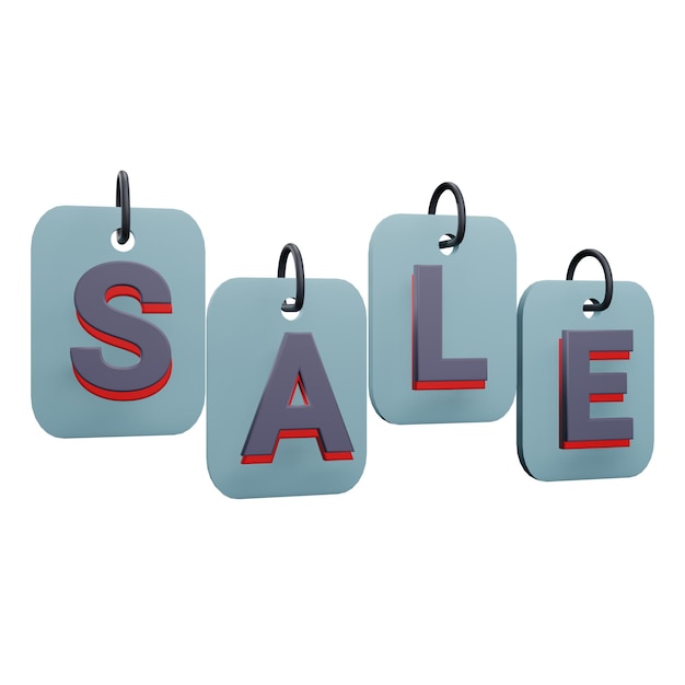 PSD 3 d illustration of sale icon