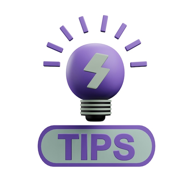 3 d illustration of tips icon