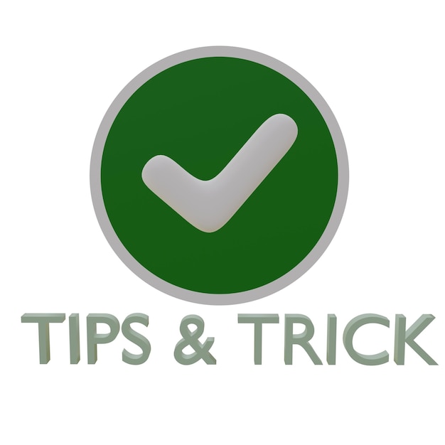 3 d illustration of tips and trick