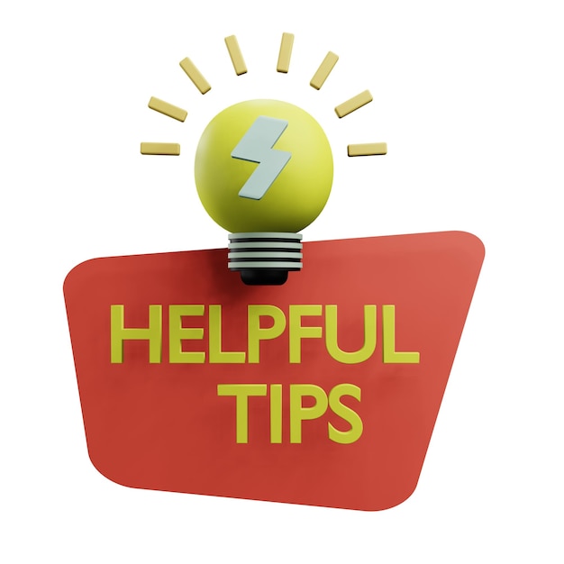 3 d illustration of tips and trick