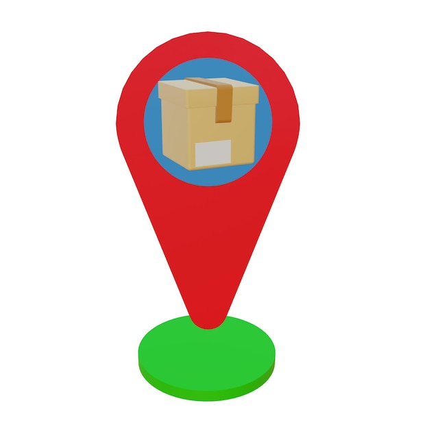 PSD 3 d illustration of tracking product icon