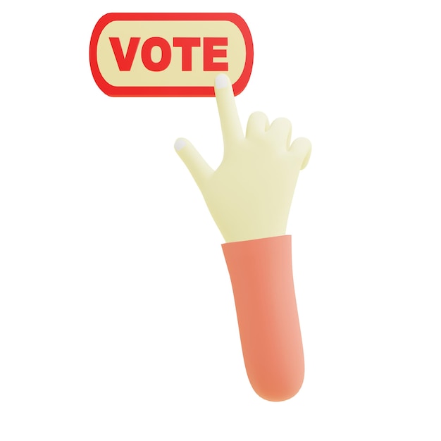 3 d illustration of vote icon