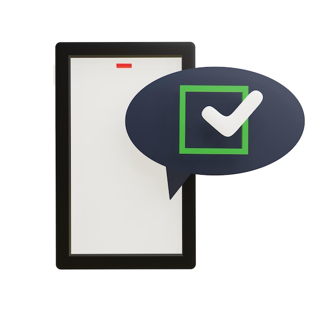 3 d illustration of vote icon