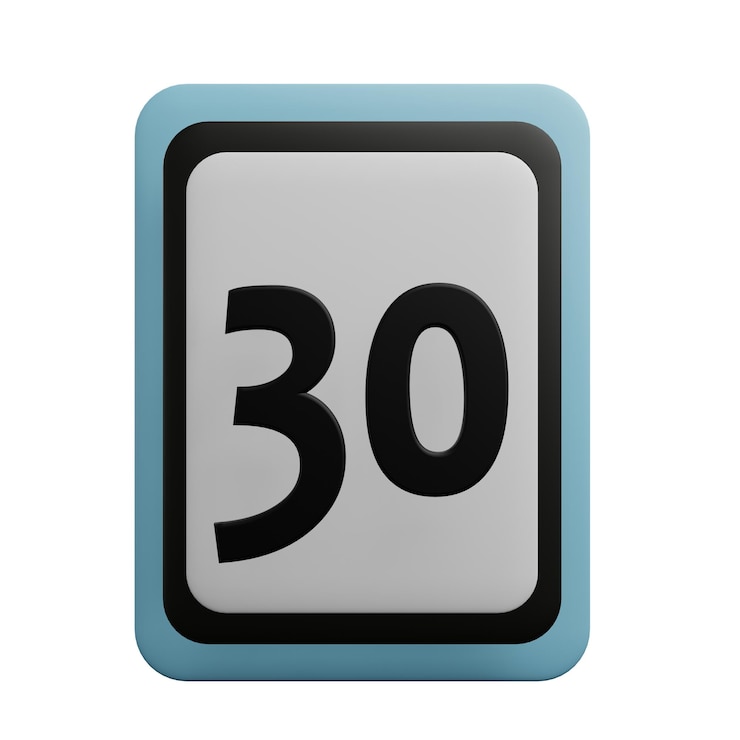 PSD 3 d ilustracja ikony numeru 30