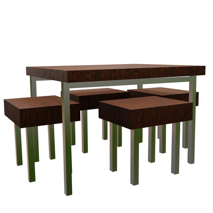 PSD 3 d ilustracja prostej jadalni