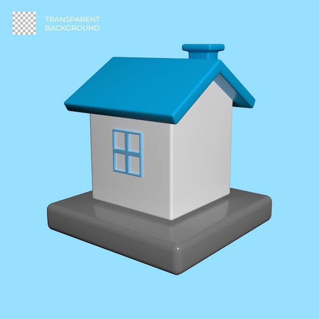 3 dimensional house icon illustration