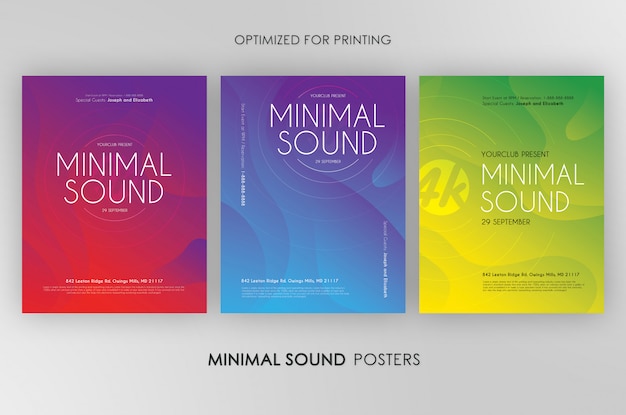 3 Minimal Sound Flyers-bundel