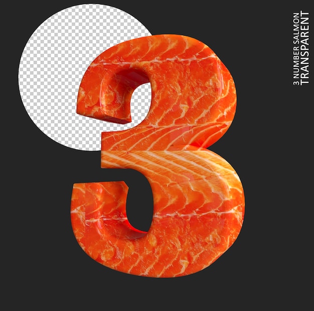 PSD numero 3 trama di salmone 3d