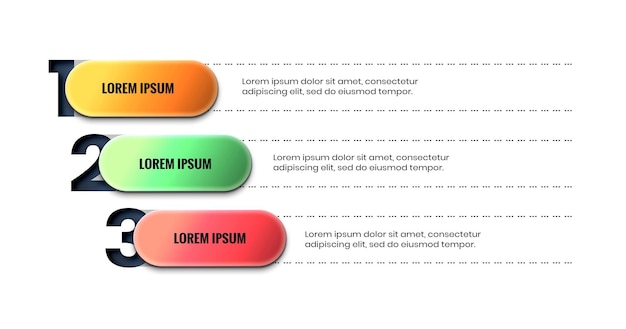 3 stappen proces infographic