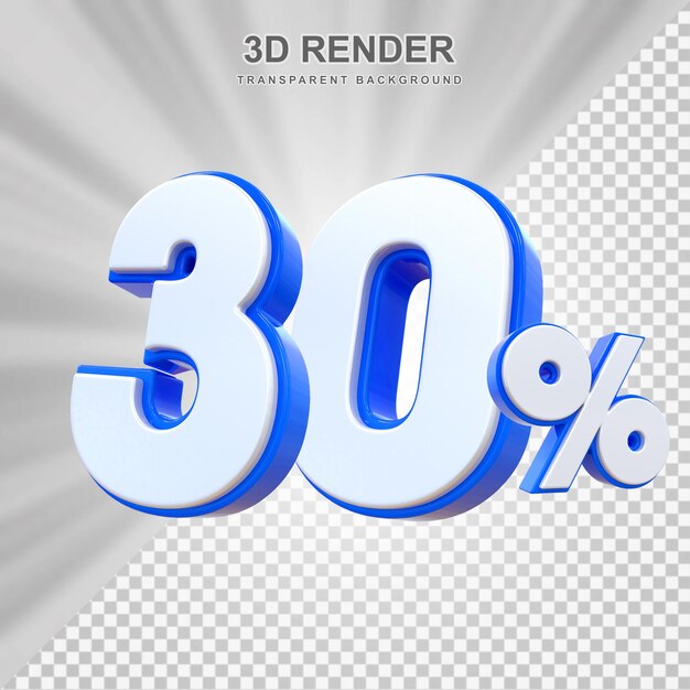 PSD 30 percent discount sale off blue number