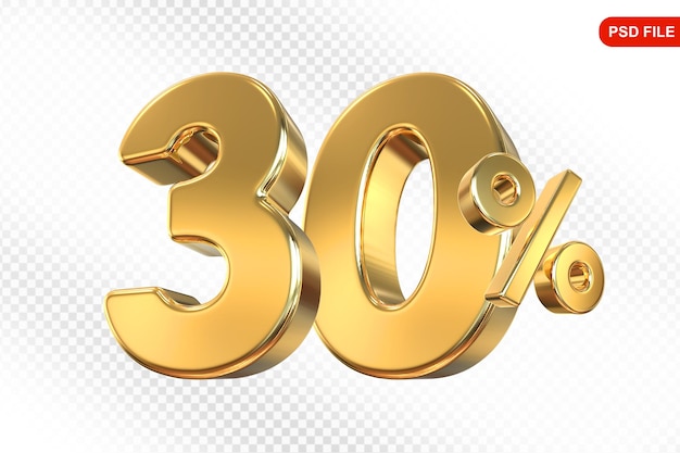 30% ゴールド オファー 3D