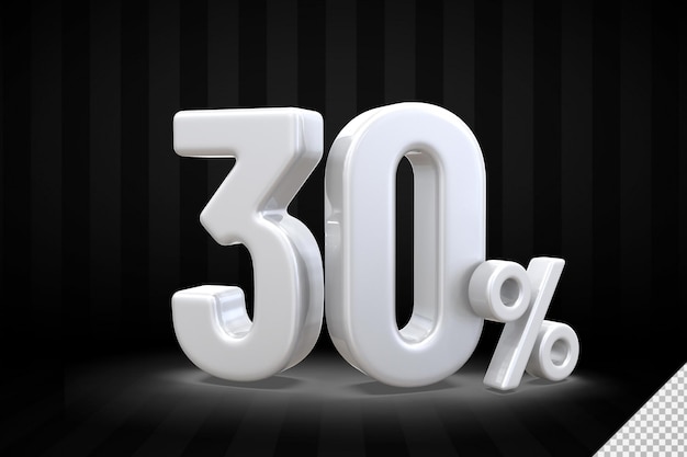 30 percent offer in 3d render