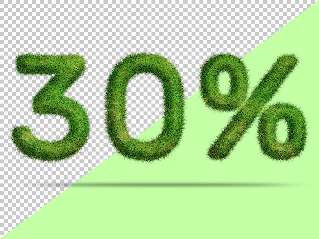 30 percent with realistic 3d grass