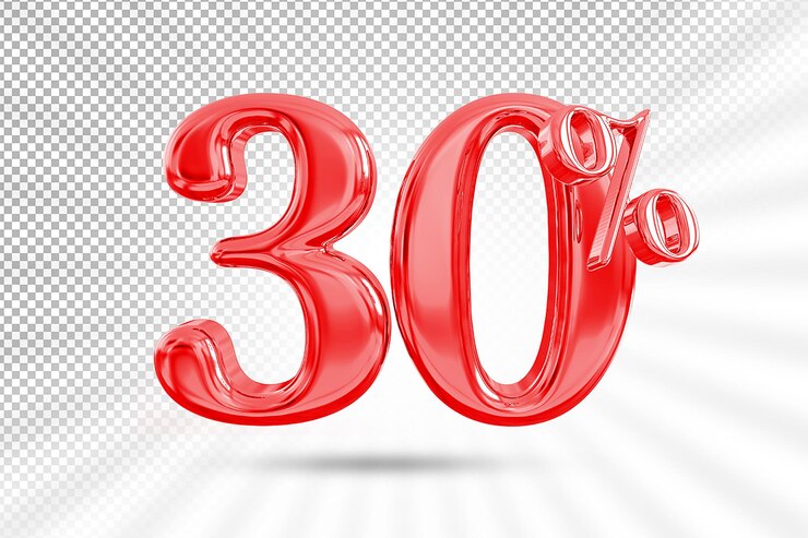 PSD 30 procent rode aanbieding in 3d