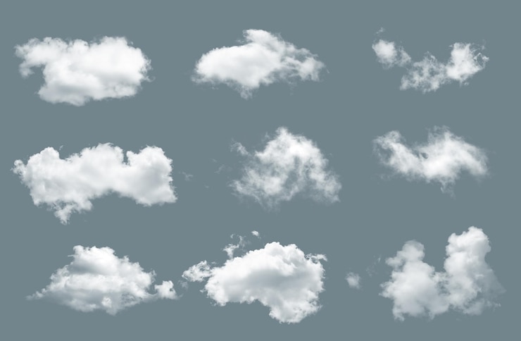 PSD 300 dpi set9 realistische cloud photoshop