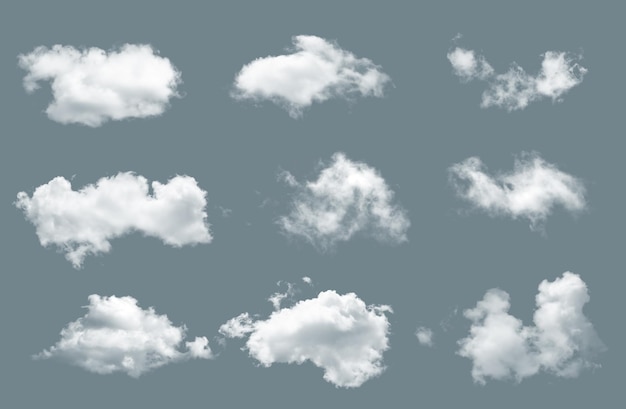 PSD 300dpi set9 realistic cloud photoshop