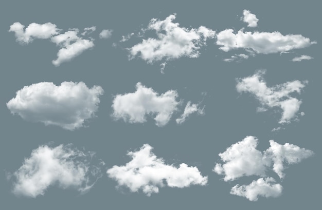 PSD 300dpi set9 realistic cloud photoshop