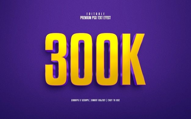 300K editable psd golden text effect