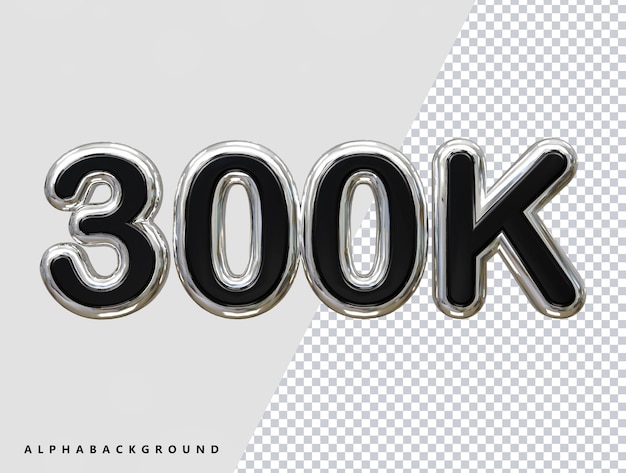 300k teksteffect 3d rendering illustratie-element