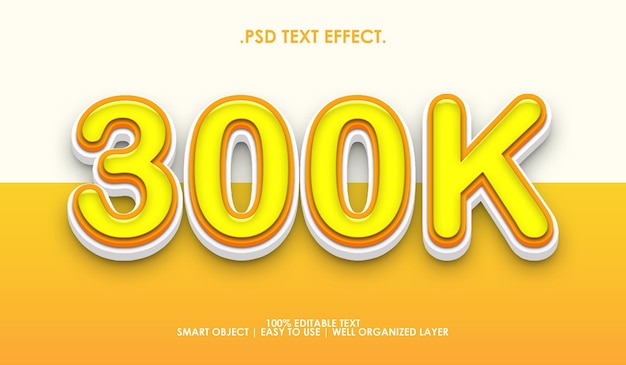 300k text style effect