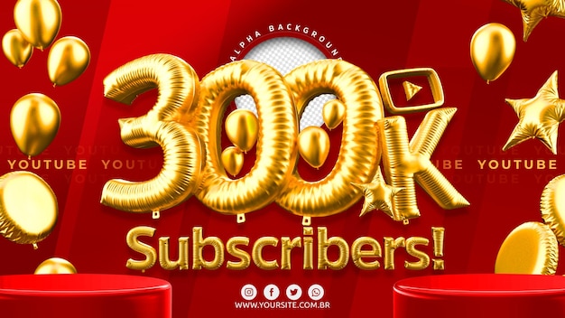 PSD 300k youtube subscribers