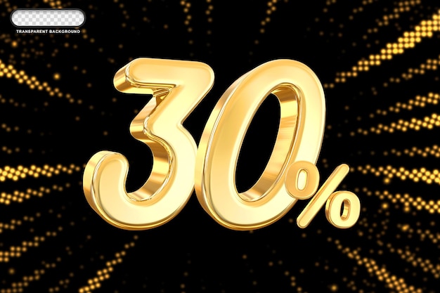 30percent offer gold in 3d rendering