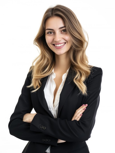 30s businesswoman in isolated transparent background