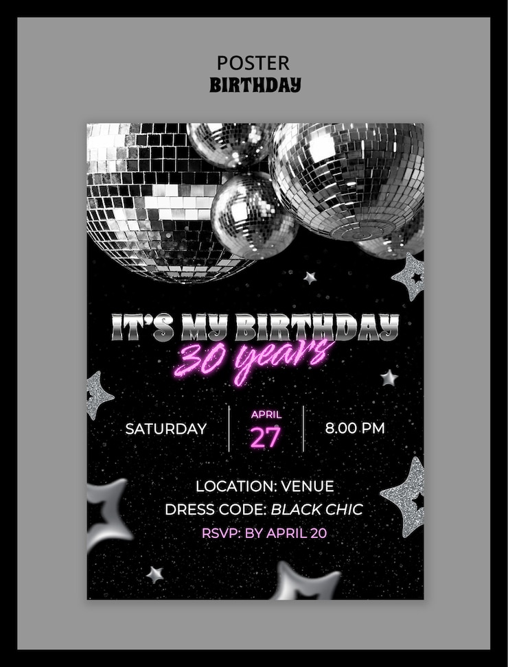 PSD 30th birthday disco party