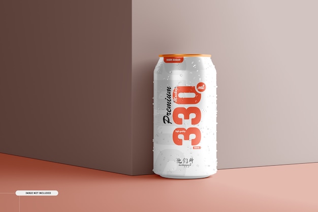 330ml soda can mockup