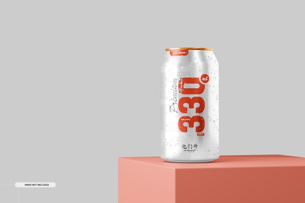 330ml soda can mockup