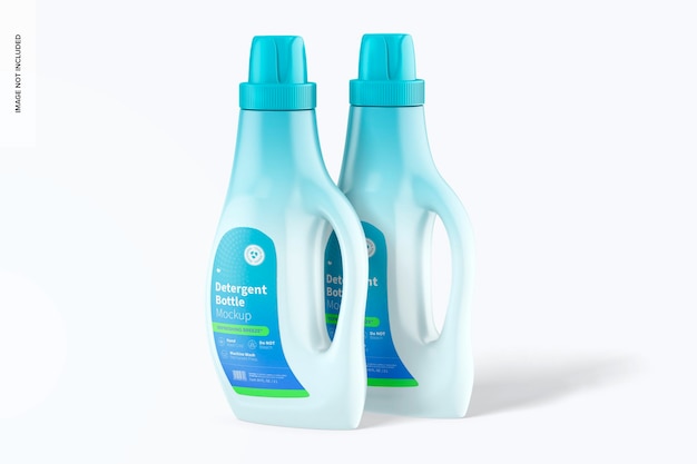 PSD 35 oz detergent bottles mockup