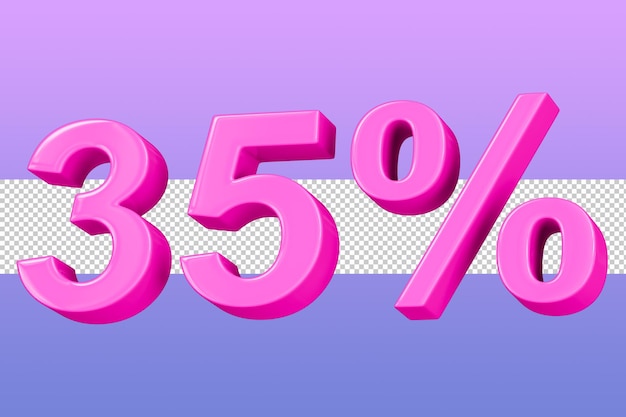 35 percent discount 3d icon