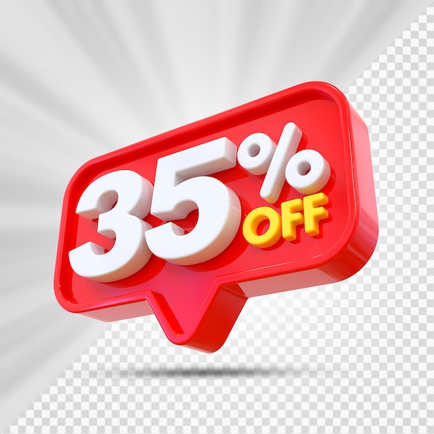 35 percent sale off promotion