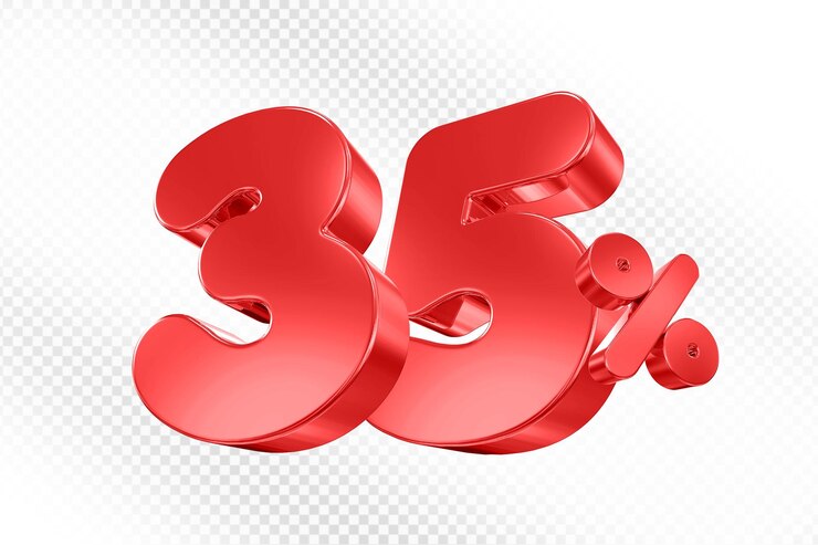 PSD 35 procent korting op red 3d promotie