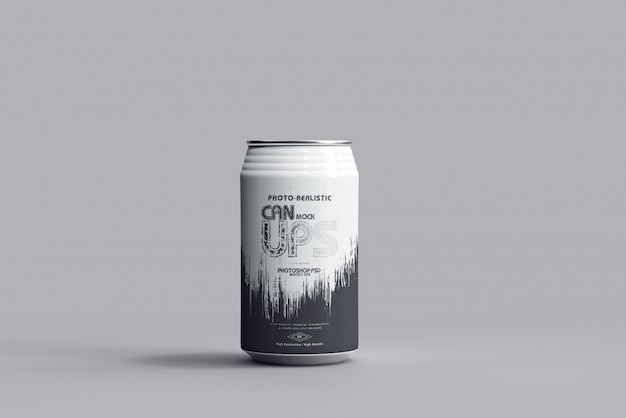 PSD 350ml soda can mockup