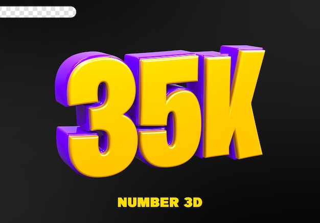 35k フォロー ナンバー 3d