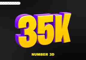 PSD 35k follow number 3d